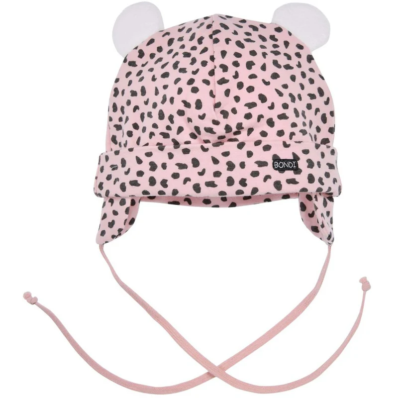 BONDI Baby Mütze "Kätzchen" 93707 - Apricot / Schwarz | Kindermütze