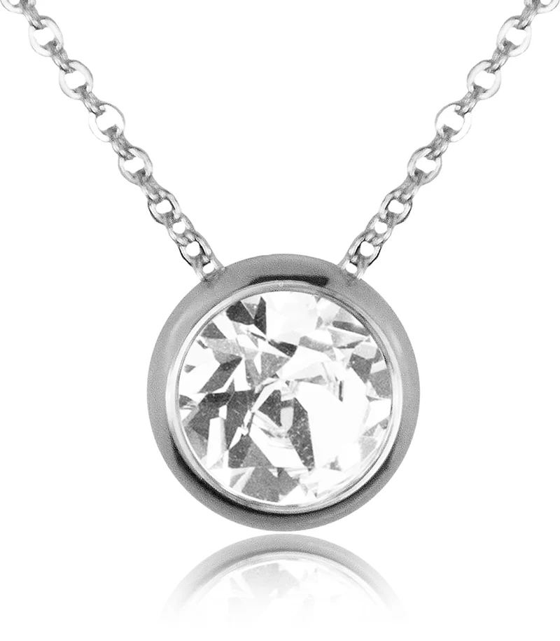 LUISIA® Halskette "Ciri" mit Premium Kristallen - 11 mm - Silber / Crystal
