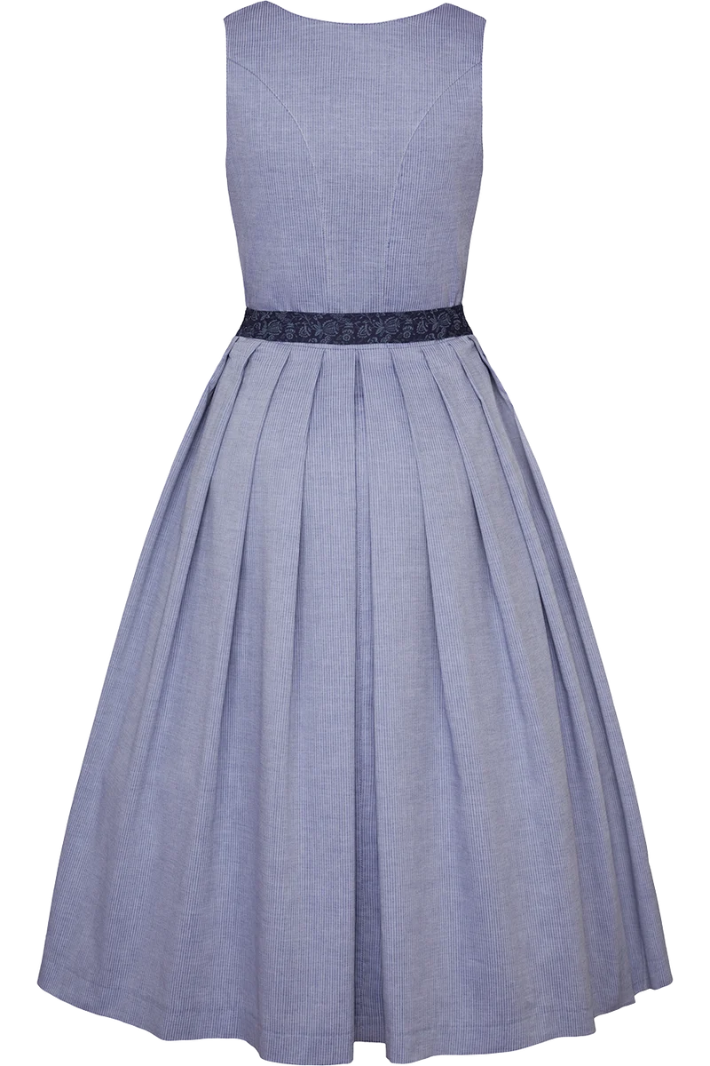 Dirndl lang gestreift mit floraler Schürze