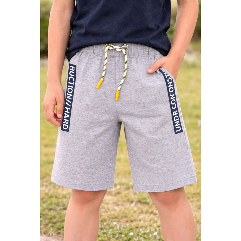 BONDI Bermuda Shorts "Hard Work" für Jungen 33154 - Grau | Kurze Kinderhose