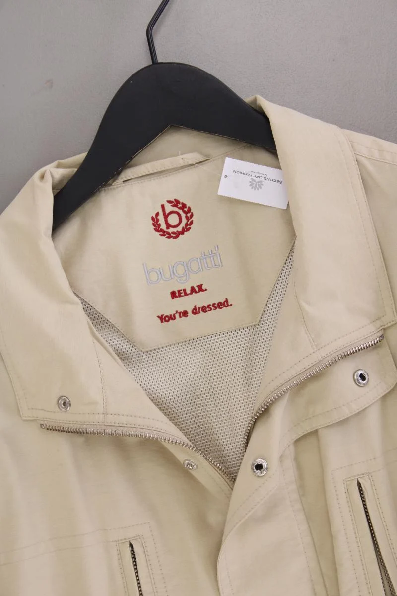 Bugatti Übergangsjacke für Herren Gr. 48 Vintage creme aus Baumwolle