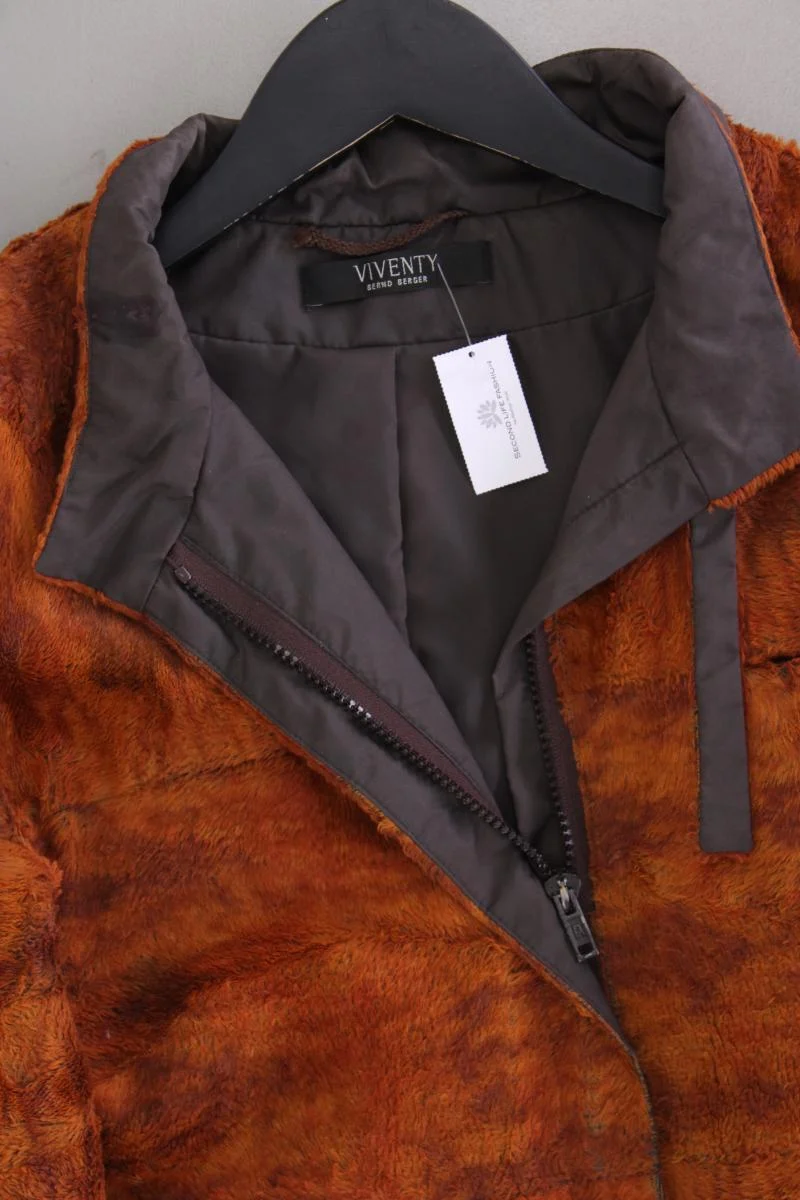 Viventy Bernd Berger Kunstfelljacke Gr. 40 orange aus Baumwolle