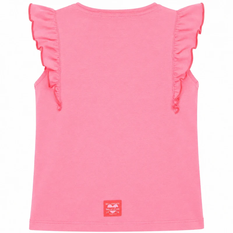 BONDI T-Shirt "Friends" mit Flügelärmel 36202 - Rosa | Mädchen Kurzarmshirt