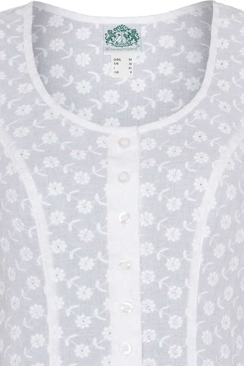 Damen Miederbluse ärmellos mit Lochmuster