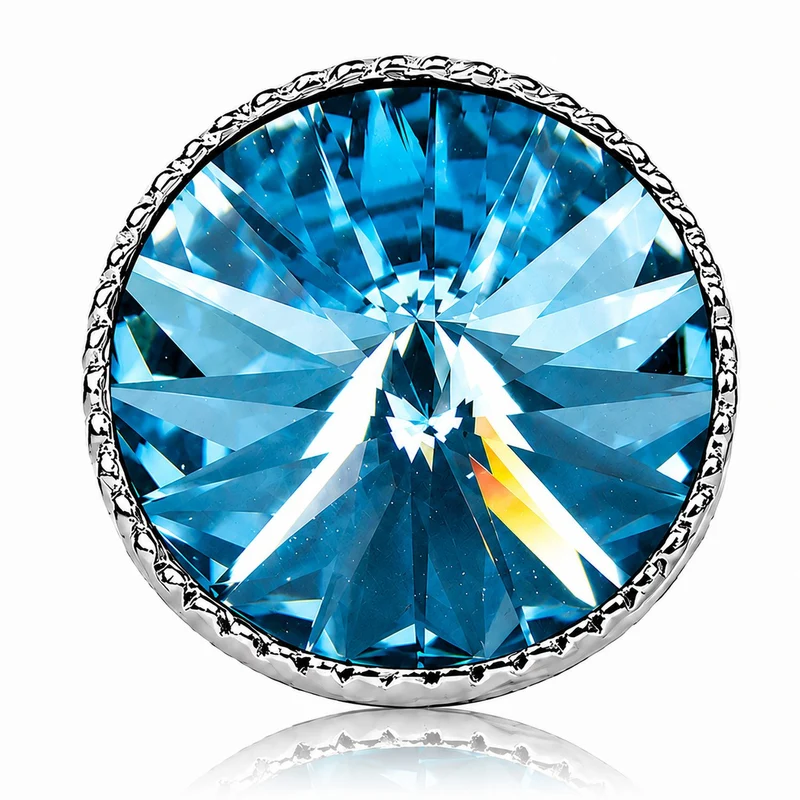LUISIA® Solitär Ohrstecker "Joy" mit Kristallen von Swarovski® | Aquamarine