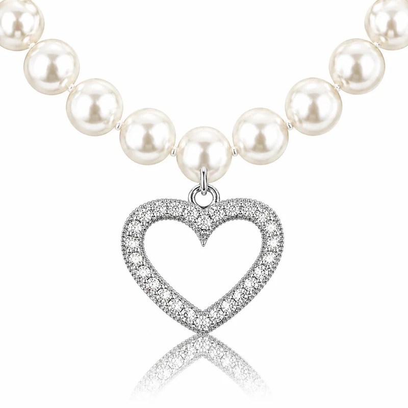 LUISIA® Halskette "Phoebe" mit Kristallen von Swarovski® | Kristall Creme