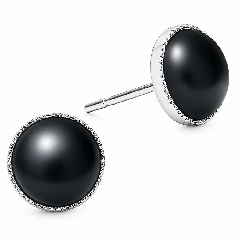 LUISIA® Solitär Ohrstecker "Joy" mit Kristallen von Swarovski® | Perle Hematite