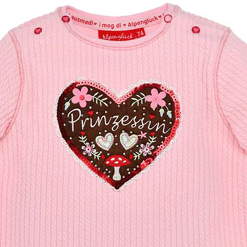BONDI Mädchen Sweatshirt "Prinzessin" 86618 - Rosa | Pullover