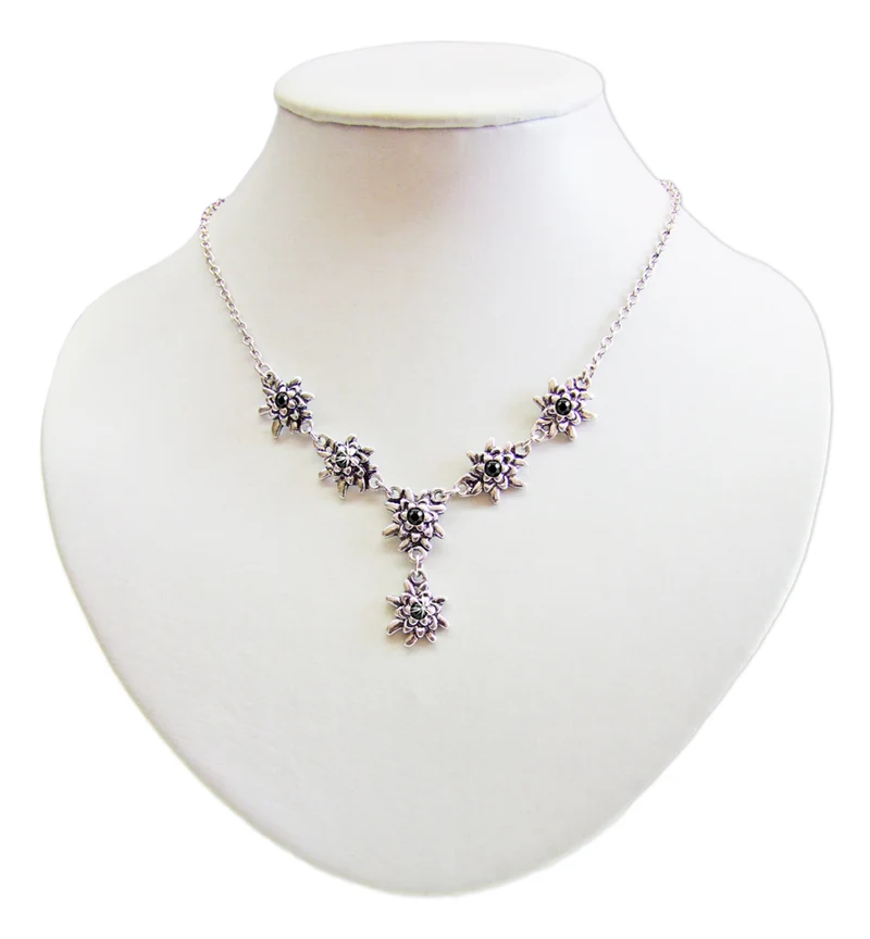 LUISIA® Edelweiß Collier "Emilia" mit Premium Kristallen | Jet / Schwarz