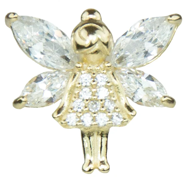 LUISIA Ohrstecker "Kleine Elfe vergoldet" mit Zirkonia YG042791 - 925 Sterling Silber