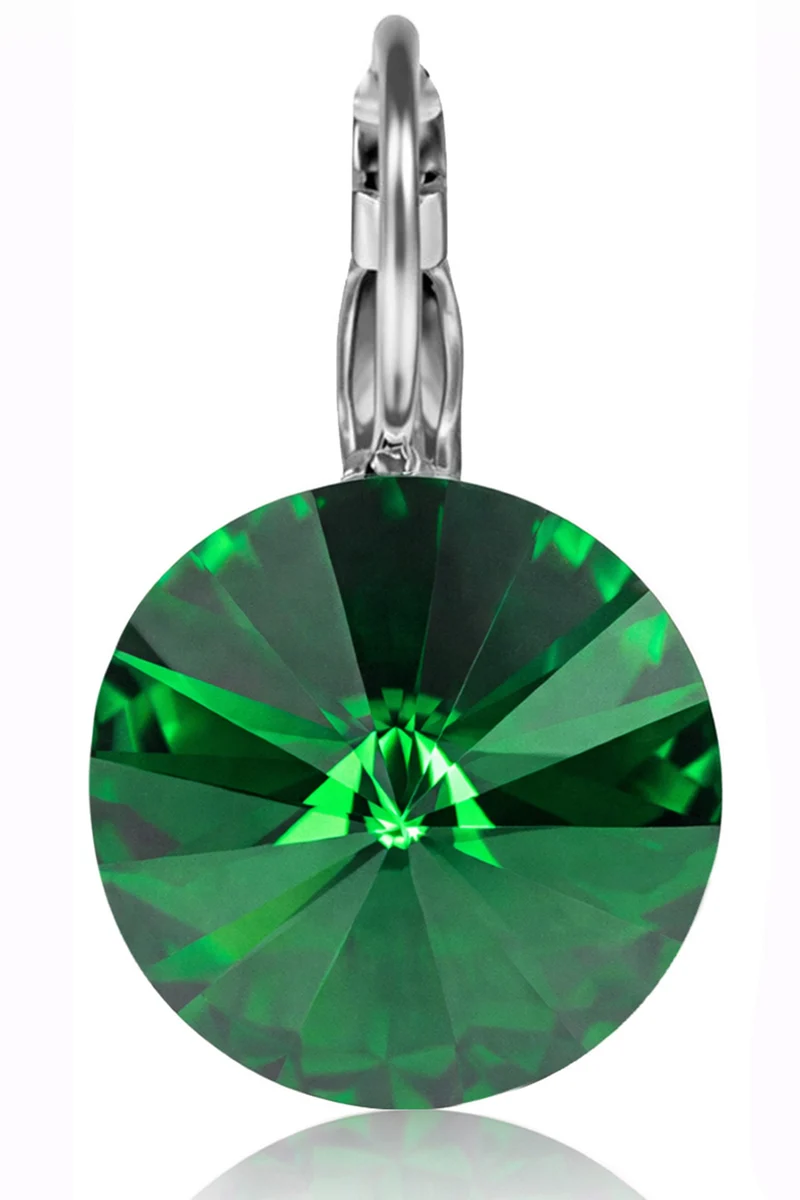 LUISIA® Ohrringe Rivoli mit Kristallen von Swarovski® 14 mm | Majestic Green