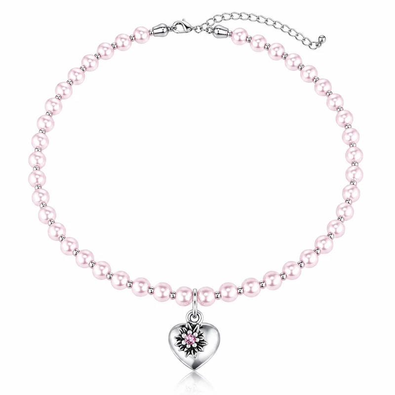 LUISIA® Kinder Perlenkette "Luna" mit Kristallen von Swarovski® | Rosa