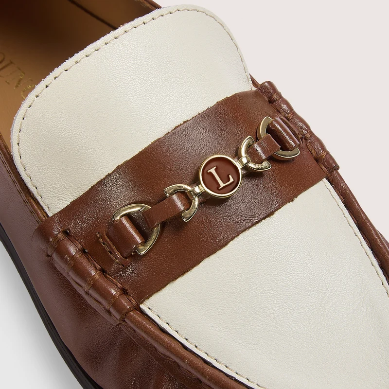Agnes Loafer - Hellbraun/Cremefarbe