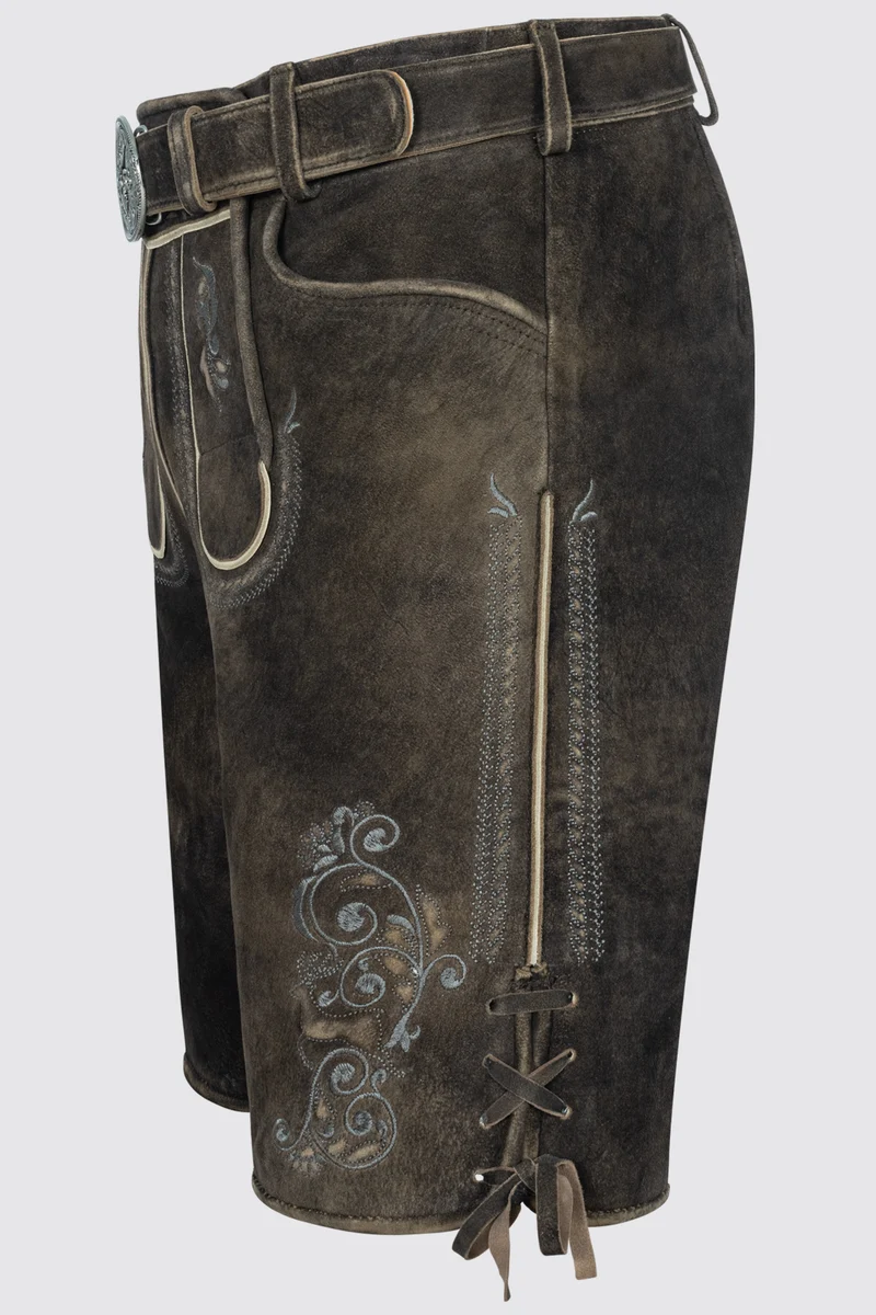 Herren Lederhose GIDEON mit Gürtel % - Krüger Buam - 963169-000-0007