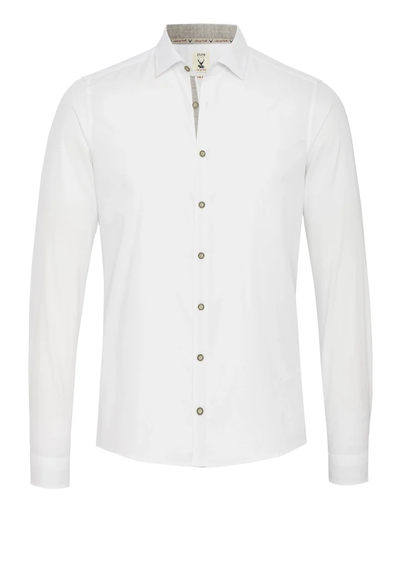 5010-21301 - Tracht Hemd Slim Fit - weiß