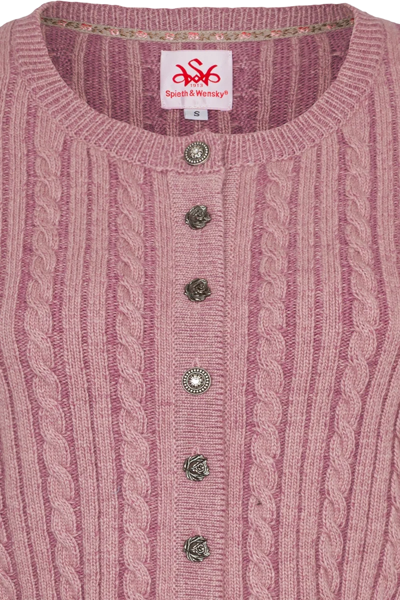 Damen Trachten-Strickjacke mit Zopfmuster