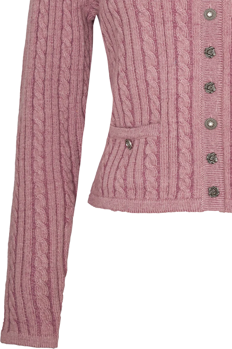 Damen Trachten-Strickjacke mit Zopfmuster