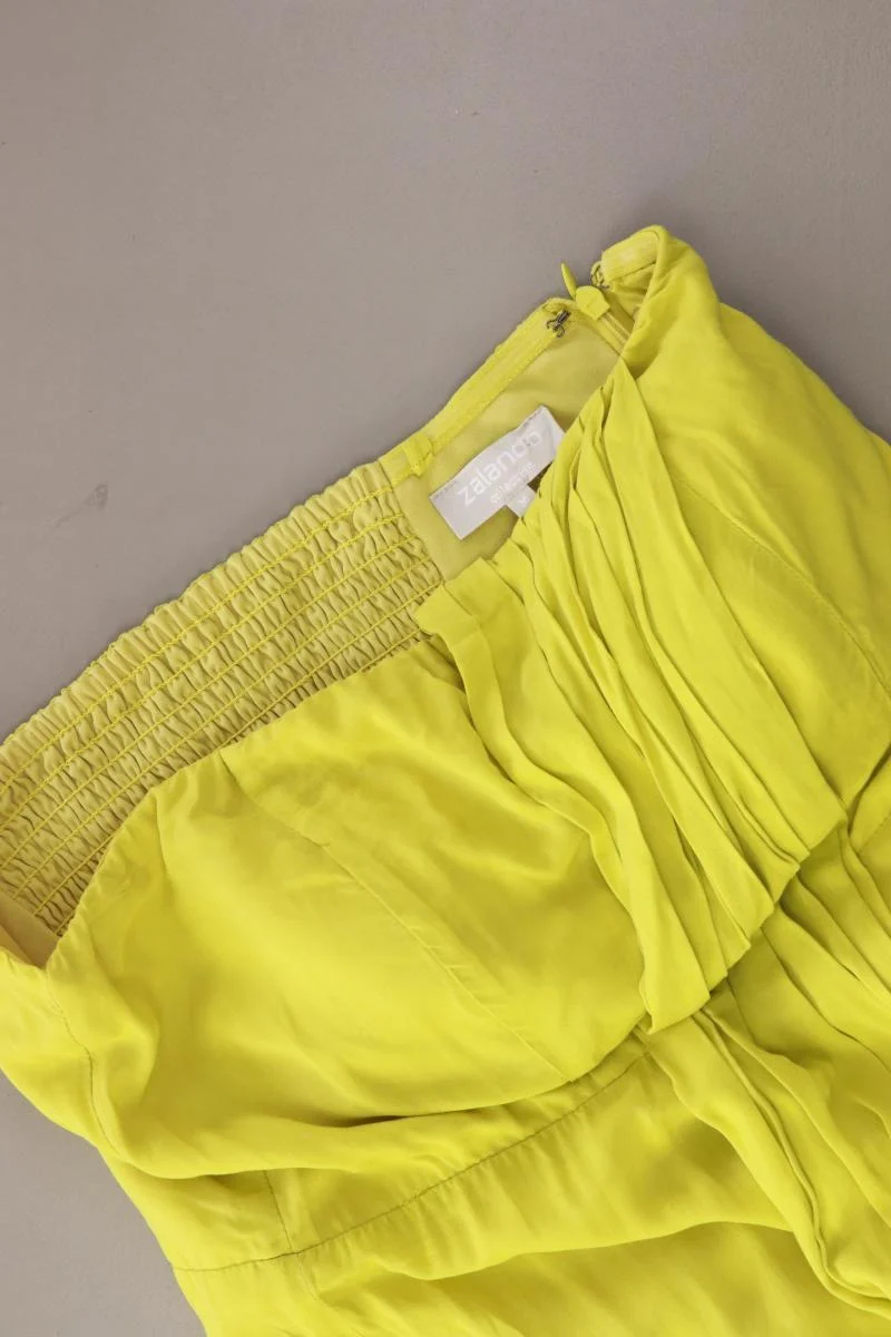 Zalando Bandeaukleid Gr. M Ärmellos gelb aus Baumwolle