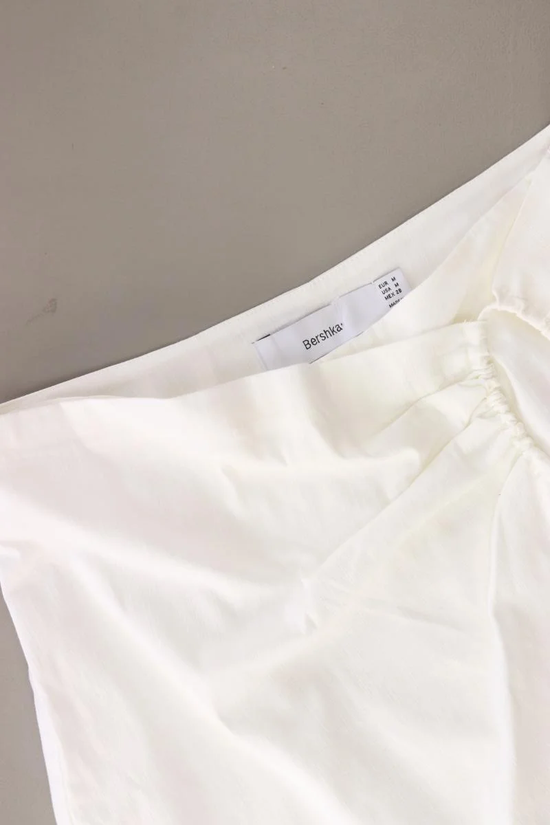 Bershka Skort Gr. M weiß aus Baumwolle