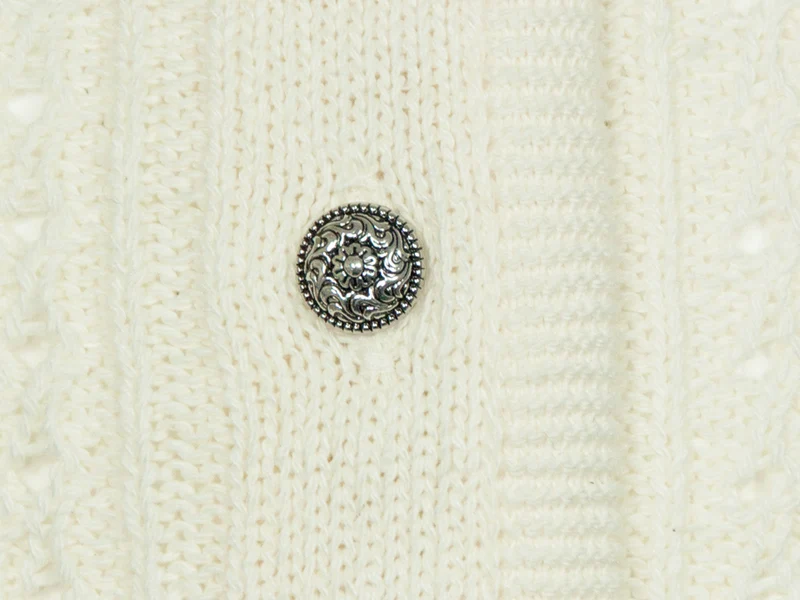 Huber Trachten Strickjacke "Alia" für Mädchen | Creme Weiß