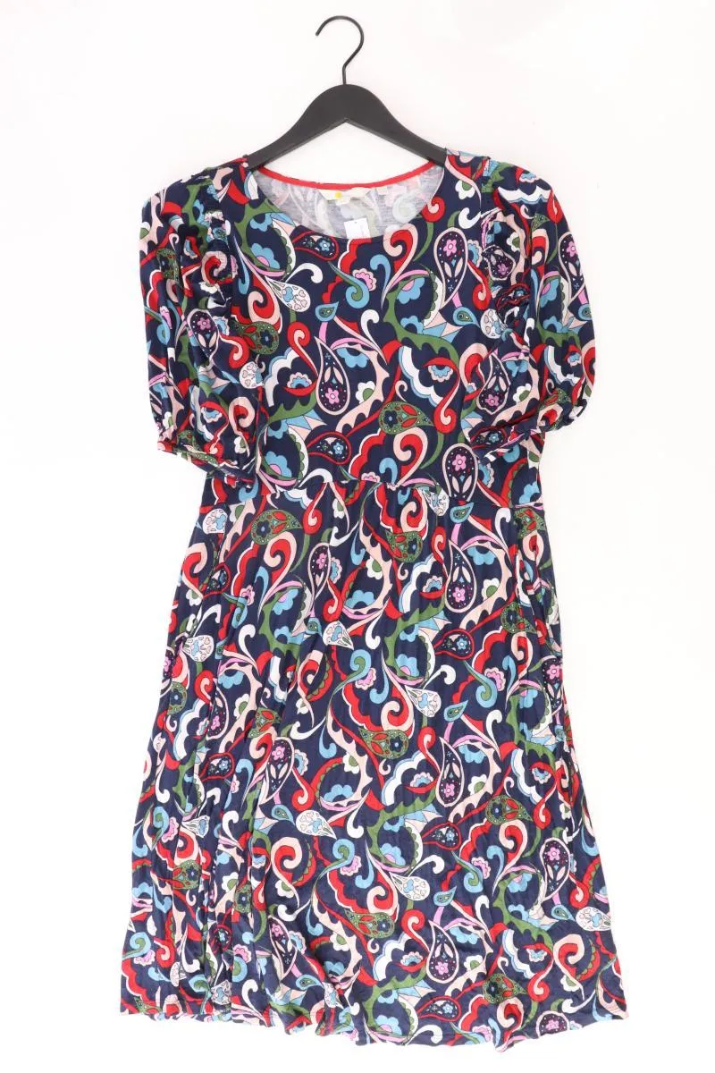 Boden Jerseykleid Gr. 40 mit Paisleymuster Kurzarm mehrfarbig aus Baumwolle