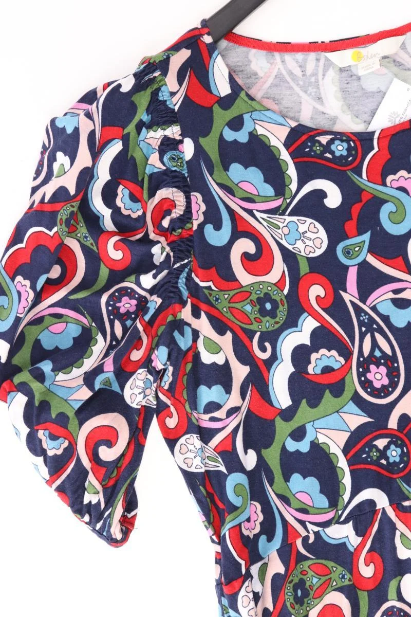 Boden Jerseykleid Gr. 40 mit Paisleymuster Kurzarm mehrfarbig aus Baumwolle