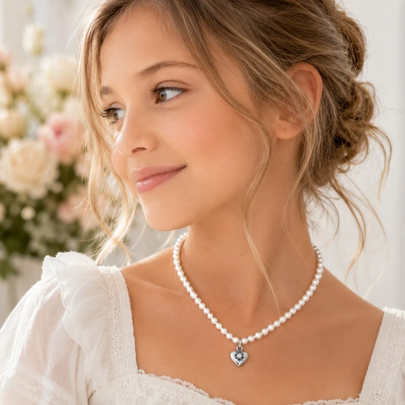 LUISIA® Perlenkette "Luna" mit Kristallen von Swarovski® | Weiß