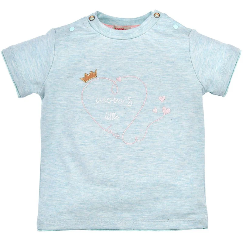 BONDI Baby Kinder T-Shirt "Mom's little love" 86572 - Mint | Kurzarmshirt