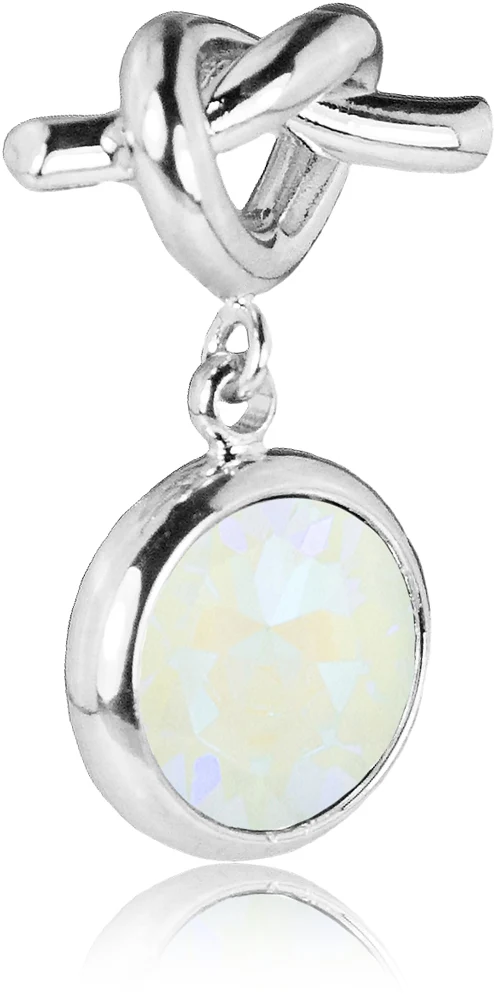 LUISIA® Ohrringe mit Knoten und Premium Kristall - Silber / Light Grey Delite