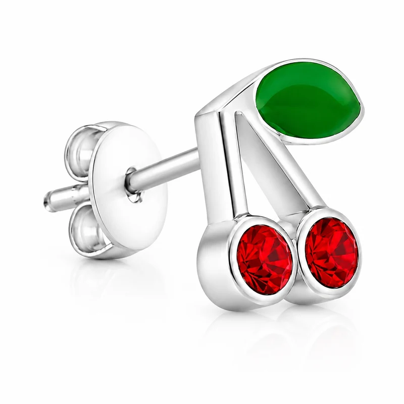 LUISIA® Kinder Ohrstecker "Kirschen" mit Kristallen von Swarovski®