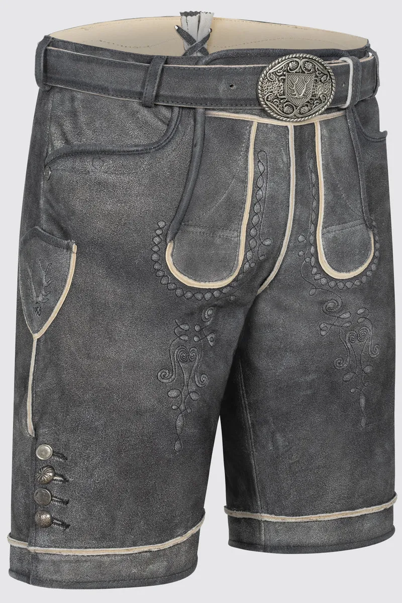 Herren Lederhose KUNO mit Gürtel - Krüger Buam - 962269-000-0041