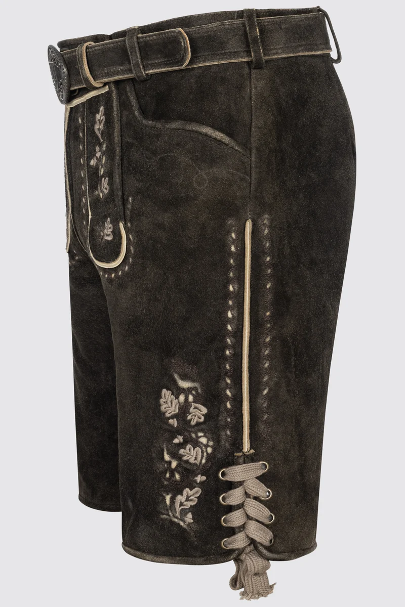 Herren Lederhose CALLE % mit Gürtel - Krüger Buam - 961269-000-0076