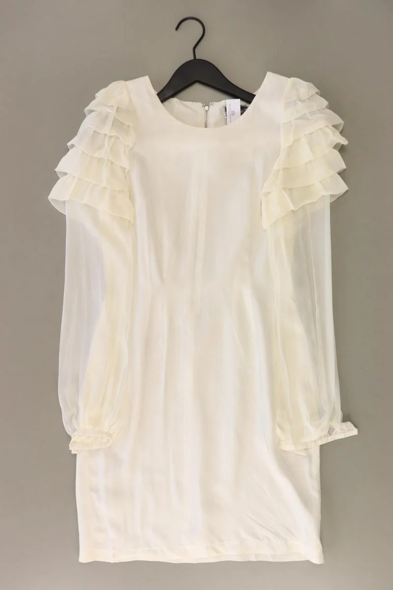 Lipsy London Abendkleid Gr. UK 8 (XS) Langarm creme