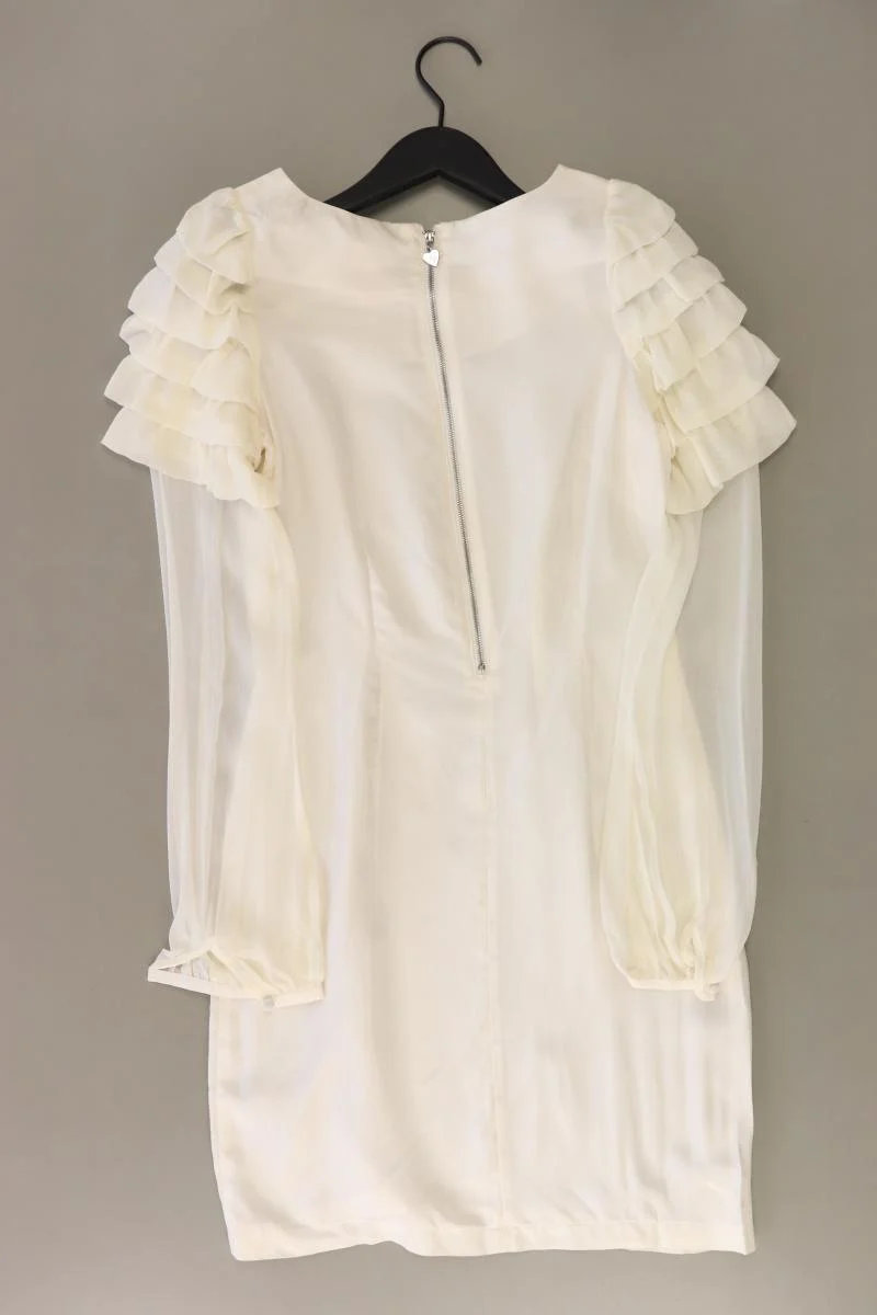 Lipsy London Abendkleid Gr. UK 8 (XS) Langarm creme