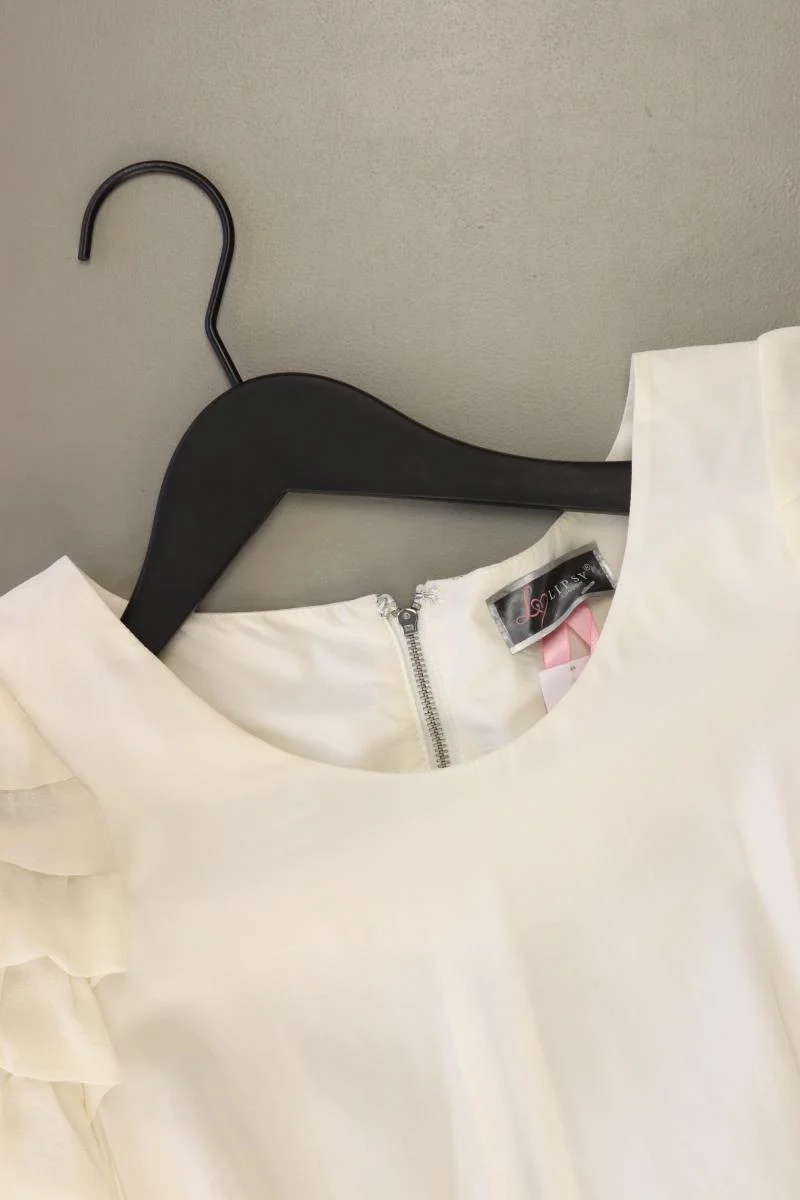 Lipsy London Abendkleid Gr. UK 8 (XS) Langarm creme