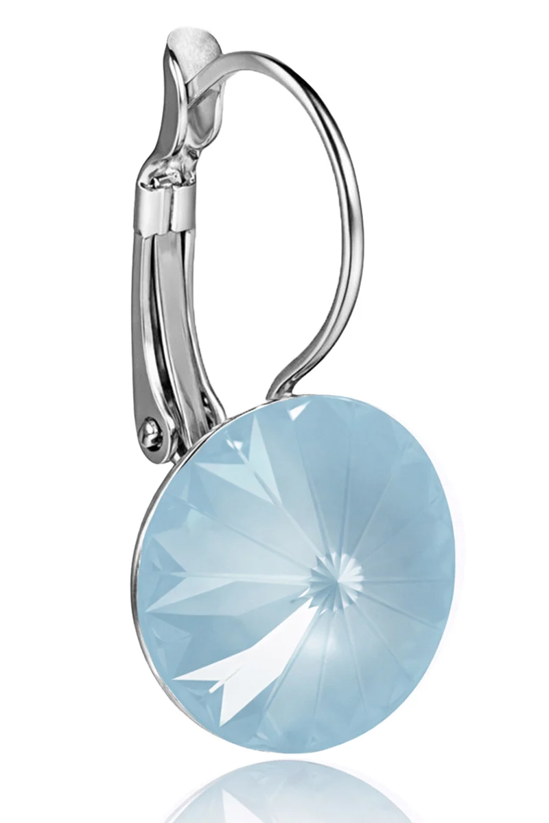 LUISIA® Ohrringe Rivoli mit Kristallen von Swarovski® 14 mm | Matt Sky