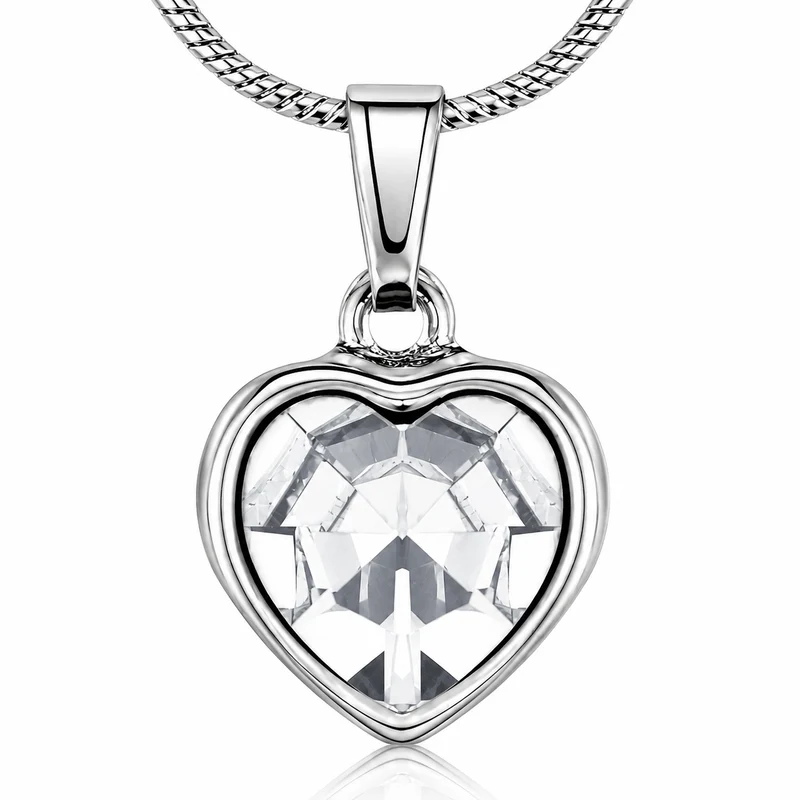 LUISIA® Halskette "Juna" mit Herz Anhänger und Kristallen von Swarovski®