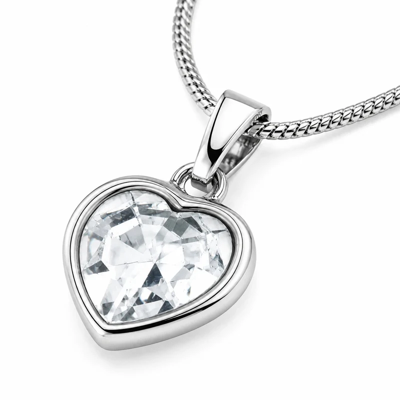 LUISIA® Halskette "Juna" mit Herz Anhänger und Kristallen von Swarovski®