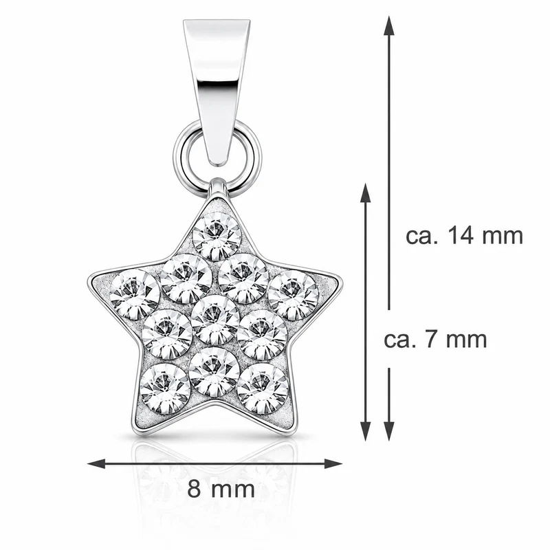 LUISIA® Kettenanhänger "Stern" mit Kristallen von Swarovski® | Pink