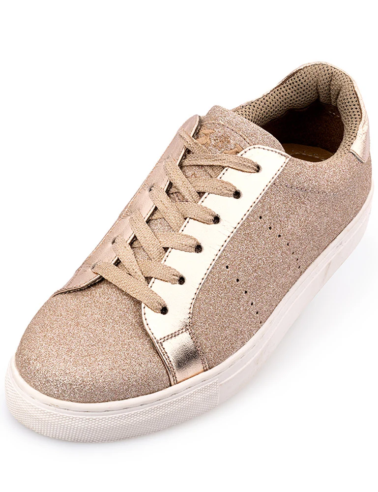 MADDOX Damen Glitzer Schuhe Sneaker "Patrizia" | Pink