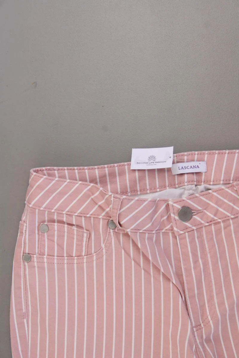 Lascana Five-Pocket-Hose Gr. 38 gestreift neuwertig rosa aus Baumwolle