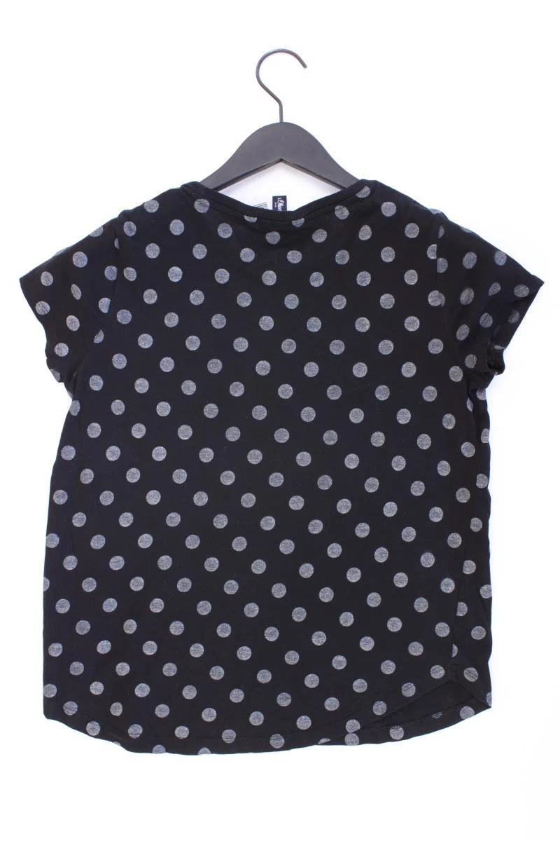 s.Oliver T-Shirt Gr. S gepunktet Kurzarm schwarz