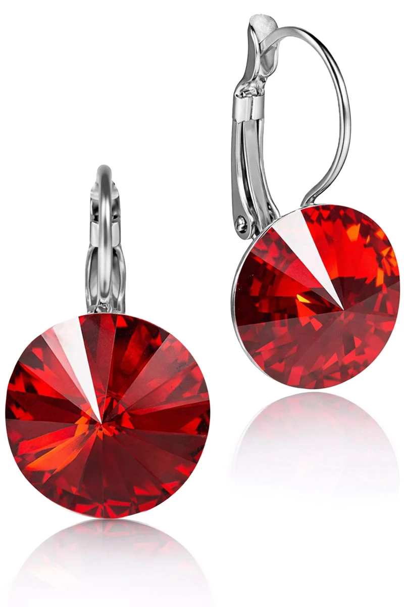 LUISIA® Ohrringe Rivoli mit Kristallen von Swarovski® 14 mm | Light Siam