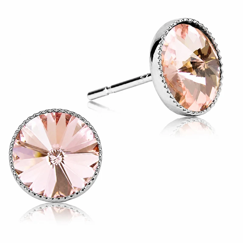 LUISIA® Solitär Ohrstecker "Joy" mit Kristallen von Swarovski® | Vintage Rose