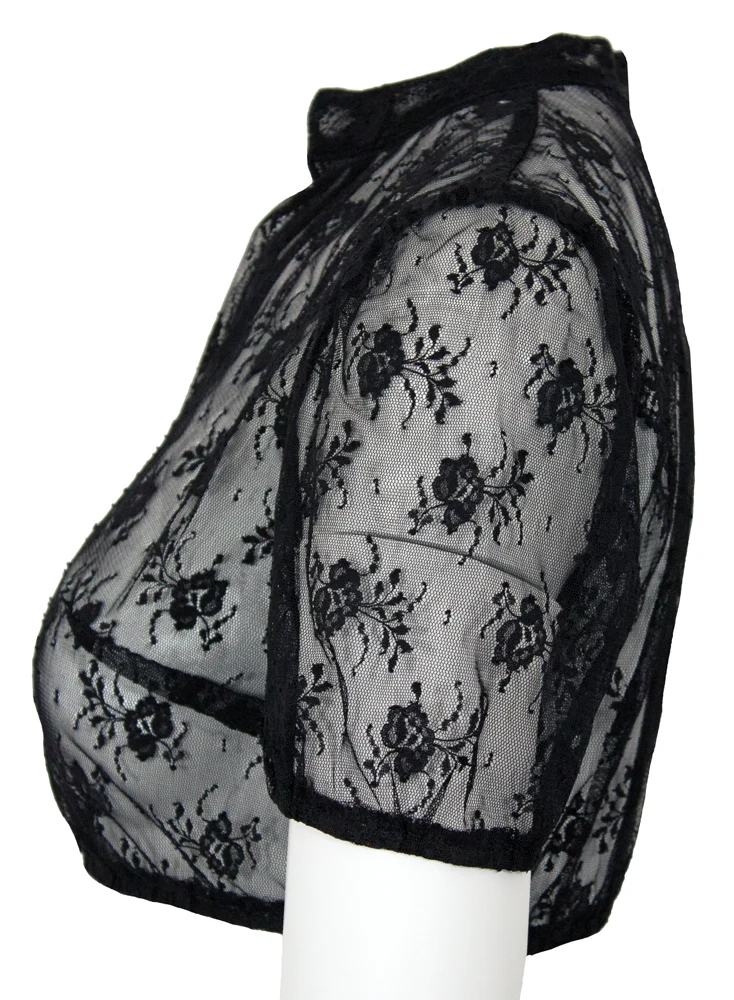 Pierre Marcel Transparente Damen Dirndlbluse Hailey - Schwarz