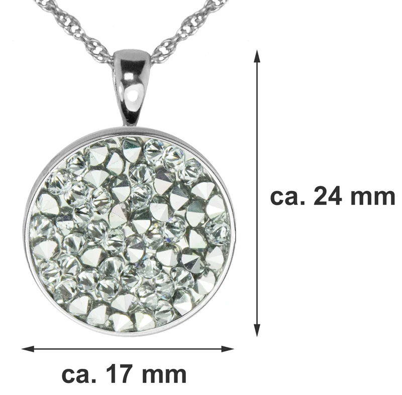 LUISIA® Halskette "Moonlight" mit Premium Kristallen - Silber / Crystal