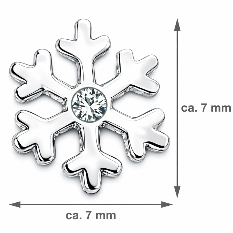 LUISIA Ohrstecker Schneeflocke mit Kristallen von Swarovski® - 925 Sterling Silber | Kristall