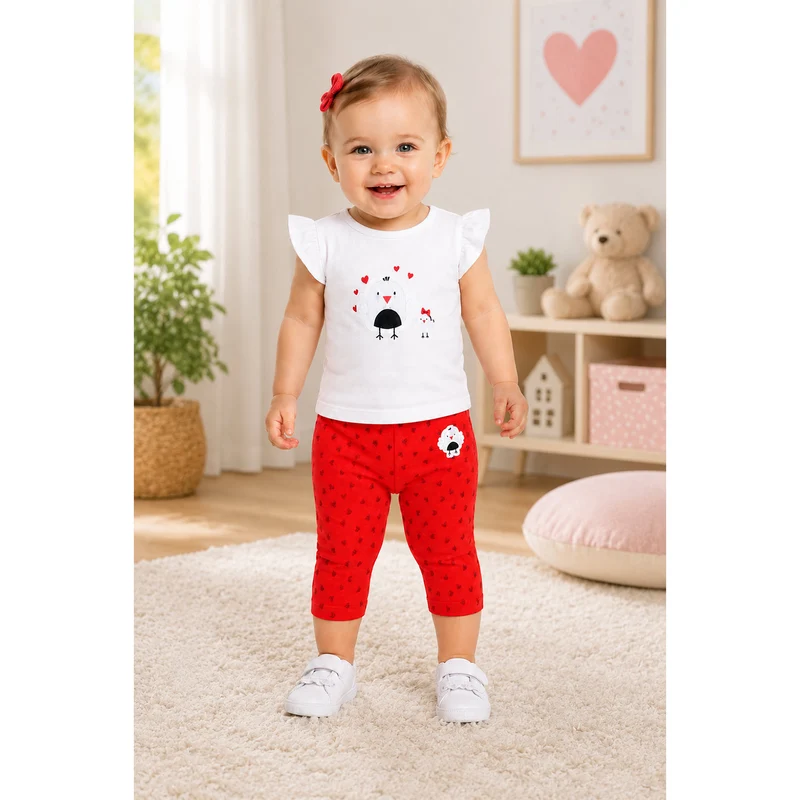 BONDI Baby Kinder Capri Leggings 86597 | Rot | Sommerhose