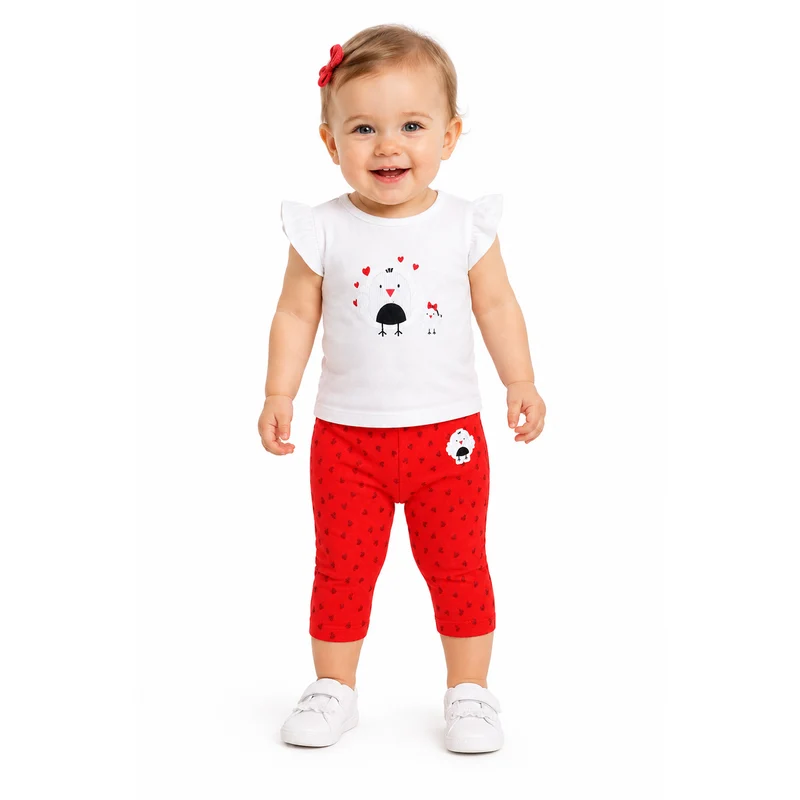 BONDI Baby Kinder Capri Leggings 86597 | Rot | Sommerhose