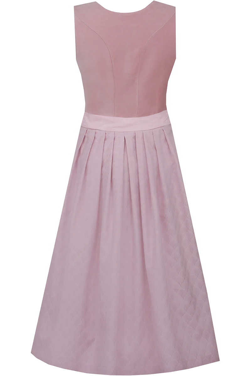 Midi-Samtdirndl mit eckigem Ausschnitt